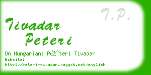 tivadar peteri business card